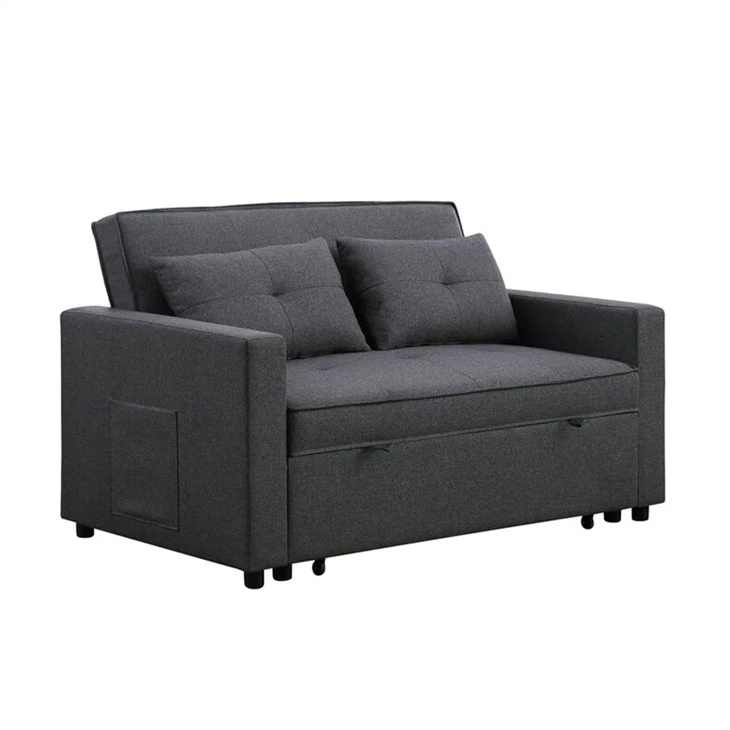 پارٹنر لینن Upholstered Tufed Futon Sofa Bed