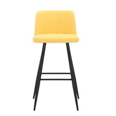 Backrest Footrest DARIAN کے ساتھ Upholstered بار چیئر بار اسٹول